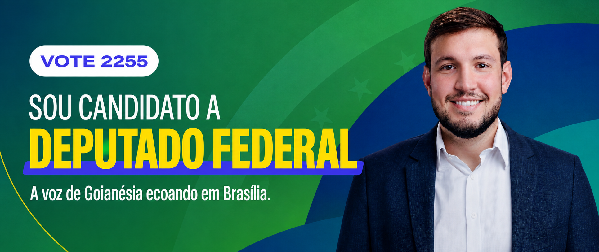 Henrique Vilela — Candidato a Deputado Federal por Goiás. Vote 2255.